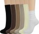 Crew Socks for Women - Thin Solid Cotton Socks - Casual Cute Above Ankle Socks