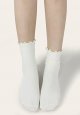 Ruffle Socks Women - Turn-Cuff Frilly Sock - Lightweight Cotton Socks