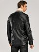 Men's Winter Stand Collar Leather Jacket Regular Solid Colored Daily Plus Size