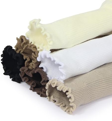 Ruffle Socks Women - Turn-Cuff Frilly Sock - Lightweight Cotton Socks