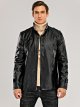 Men's Winter Stand Collar Leather Jacket Regular Solid Colored Daily Plus Size