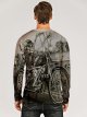 Men's 3D Graphic Skull T-Shirt Print Long Sleeve Daily Tops Gray